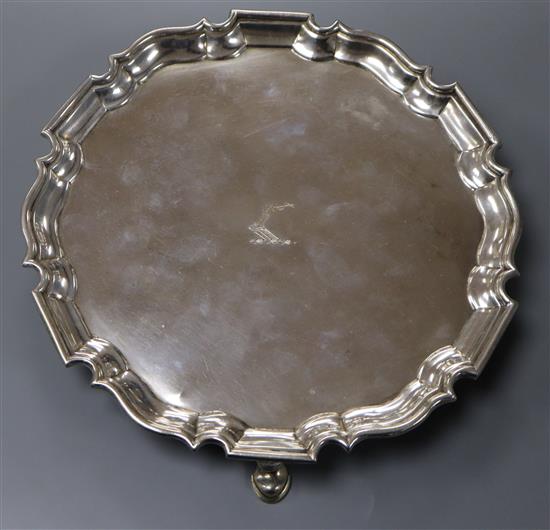 A George II silver waiter, Joseph Saunders, London 1734 14.5 oz.